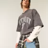 Graffiti Graphic Thermal Crew Shirt