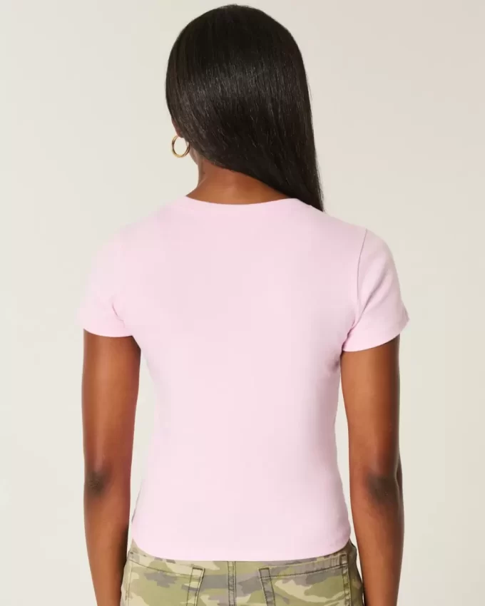 Heart Graphic Baby Tee Heart Graphic Baby Tee