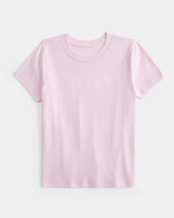 Heart Graphic Baby Tee Heart Graphic Baby Tee