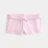 Heart Graphic Fleece Mini Shorts