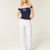 Heart Pocket Wide-Leg Sweatpants