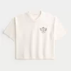 Heavyweight Baggy Crop Los Angeles Graphic Football T-Shirt