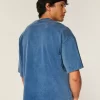 Heavyweight Baggy Crop Varsity Graphic Football Tee