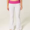 Hibiscus Graphic Foldover Waist Flare Pants