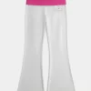 Hibiscus Graphic Foldover Waist Flare Pants