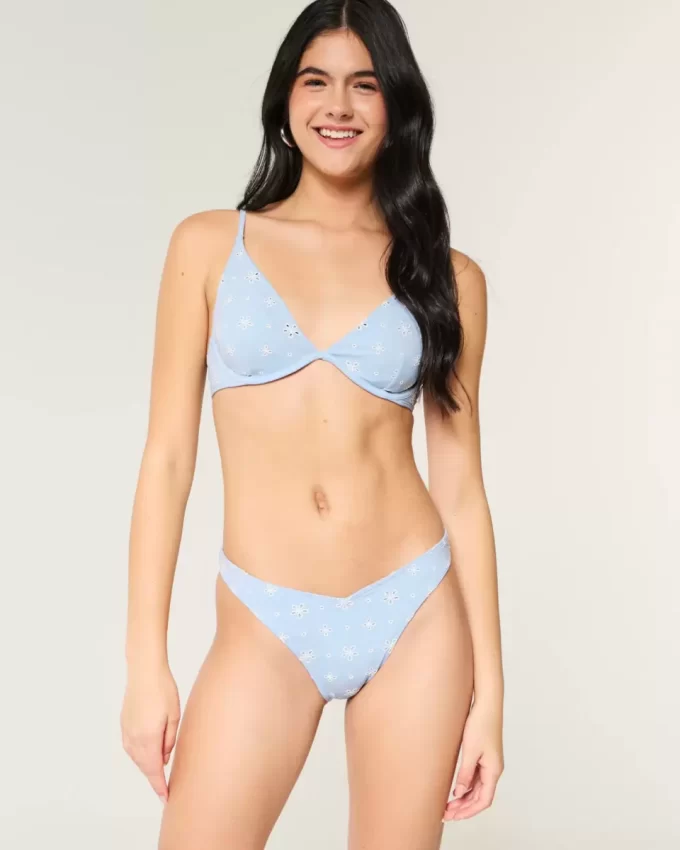 High-Leg Eyelet Cheekiest Bikini Bottom