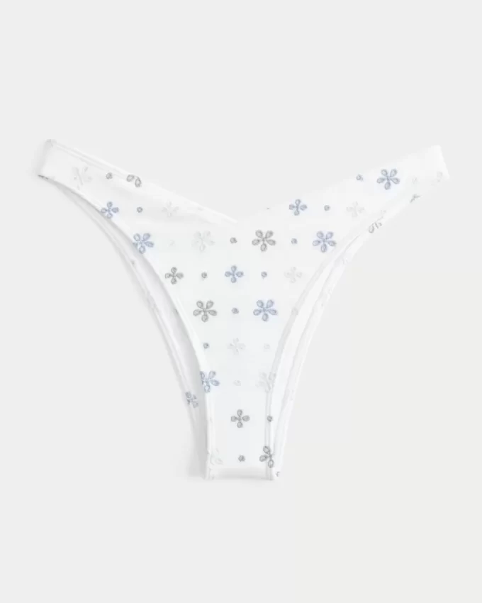 High-Leg Eyelet Cheekiest Bikini Bottom
