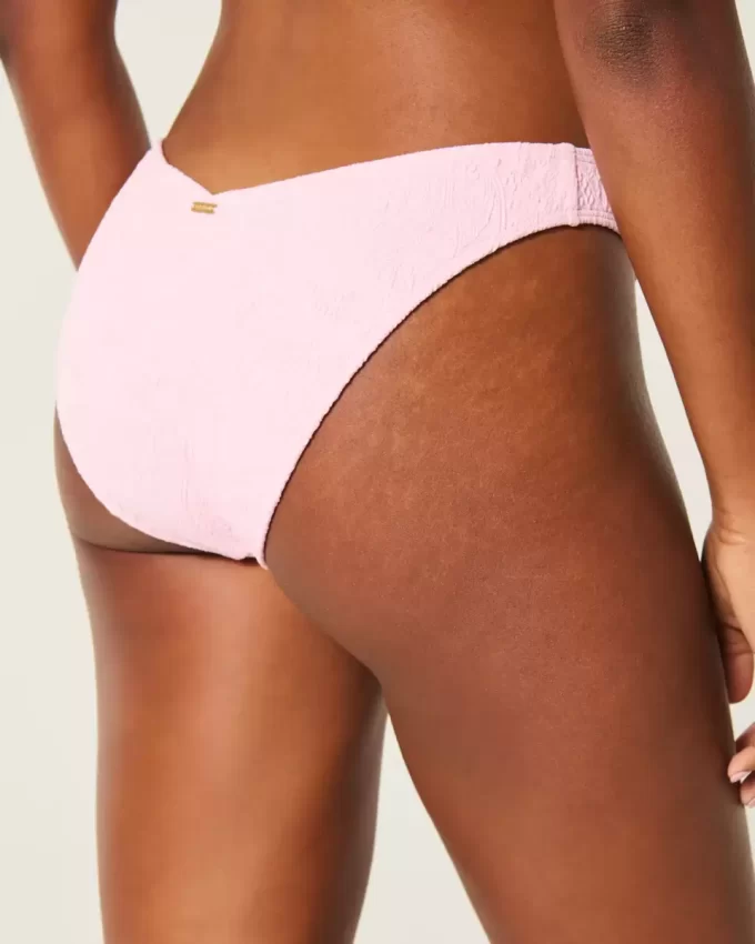 High-Leg V-Waist Jacquard Cheeky Bikini Bottom