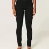 High-Rise Black Jean Leggings