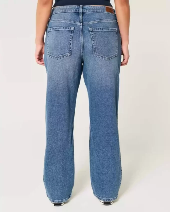 High-Rise Dark Wash Dad Jeans
