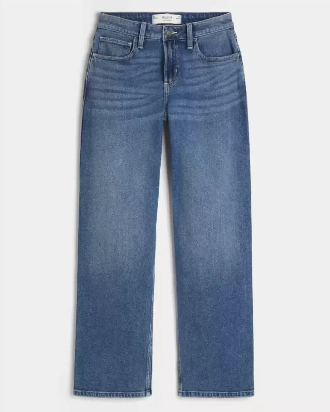 High-Rise Dark Wash Dad Jeans