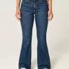 High-Rise Dark Wash Flare Jeans