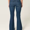 High-Rise Dark Wash Flare Jeans