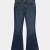 High-Rise Dark Wash Flare Jeans
