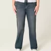 High-Rise Dark Wash Straight Jeans