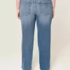 High-Rise Dark Wash Straight Jeans