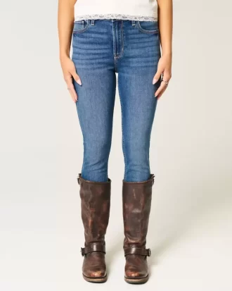 High-Rise Dark Wash Super Skinny Jeans