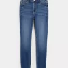 High-Rise Dark Wash Super Skinny Jeans