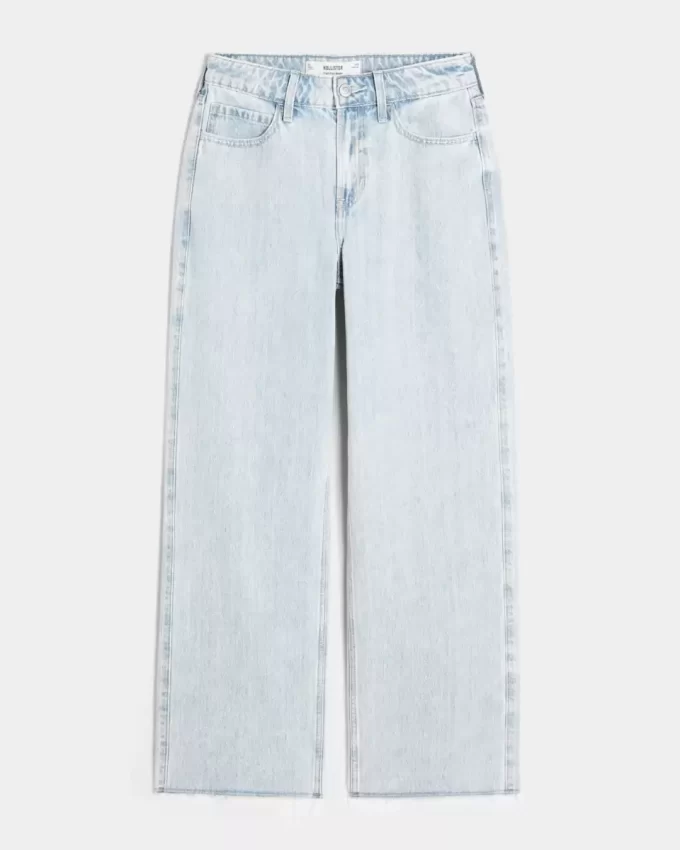 High-Rise Light Wash Baggy Jeans
