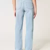 High-Rise Light Wash Dad Jeans