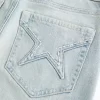 High-Rise Light Wash Star Pocket Flare Jeans