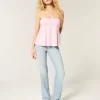 High-Rise Light Wash Straight Jeans