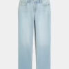High-Rise Light Wash Straight Jeans