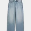 High-Rise Medium Wash Baggy Jeans