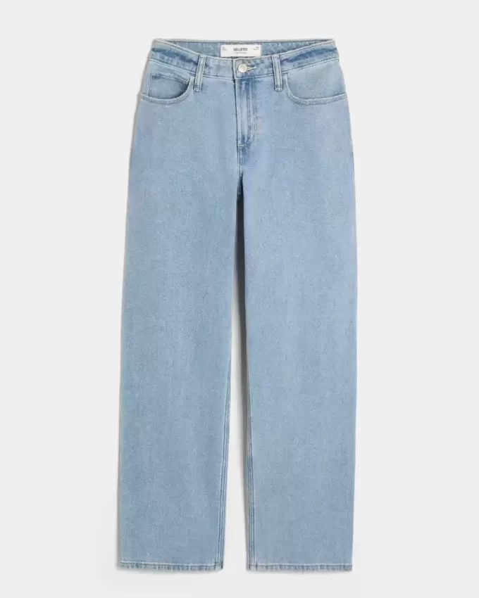 High-Rise Medium Wash Dad Jeans