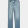 High-Rise Medium Wash Straight Jean