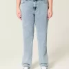 High-Rise Medium Wash Straight Jeans