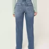 High-Rise Medium Wash Straight Jeans