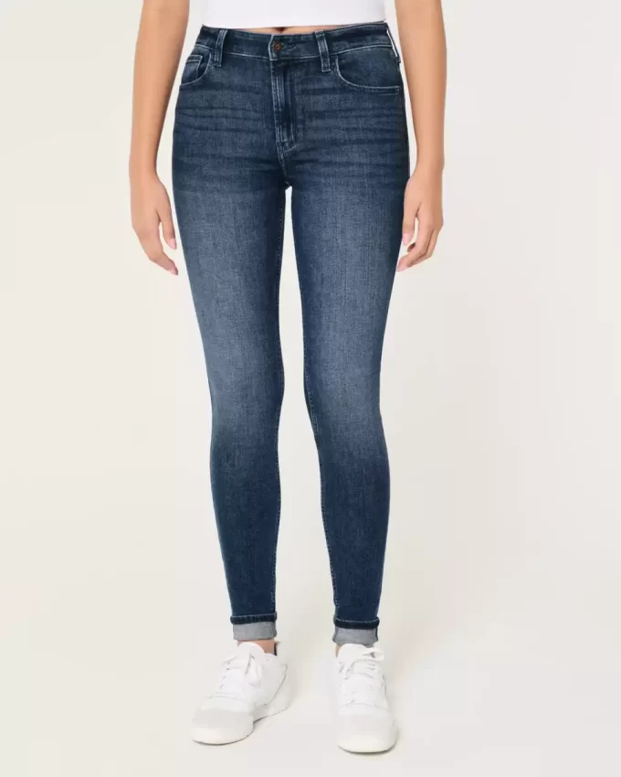 High-Rise Medium Wash Super Skinny Jeans