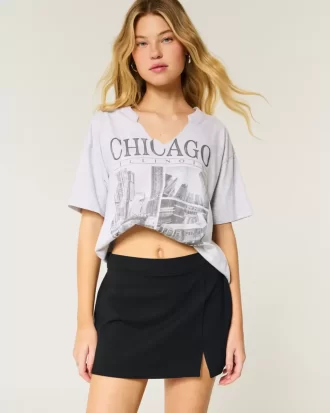High-Rise Ponte A-Line Mini Skort