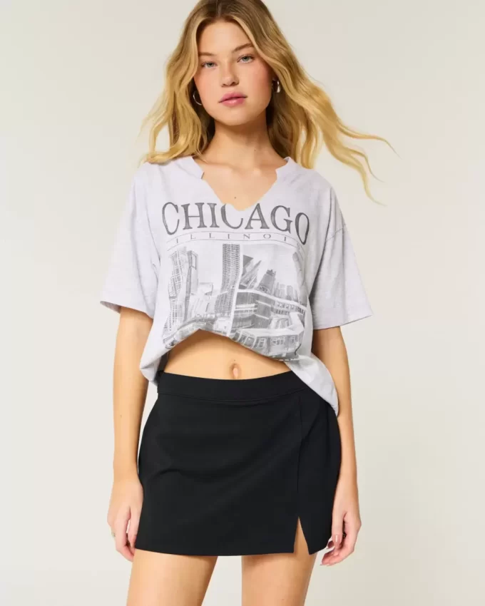 High-Rise Ponte A-Line Mini Skort