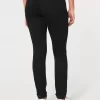 High-Rise Ripped Black Jean Leggings