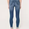 High-Rise Ripped Medium Wash Super Skinny Jeans