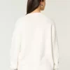 Hollister Comfy Cloud American Flag Graphic Crew Sweater