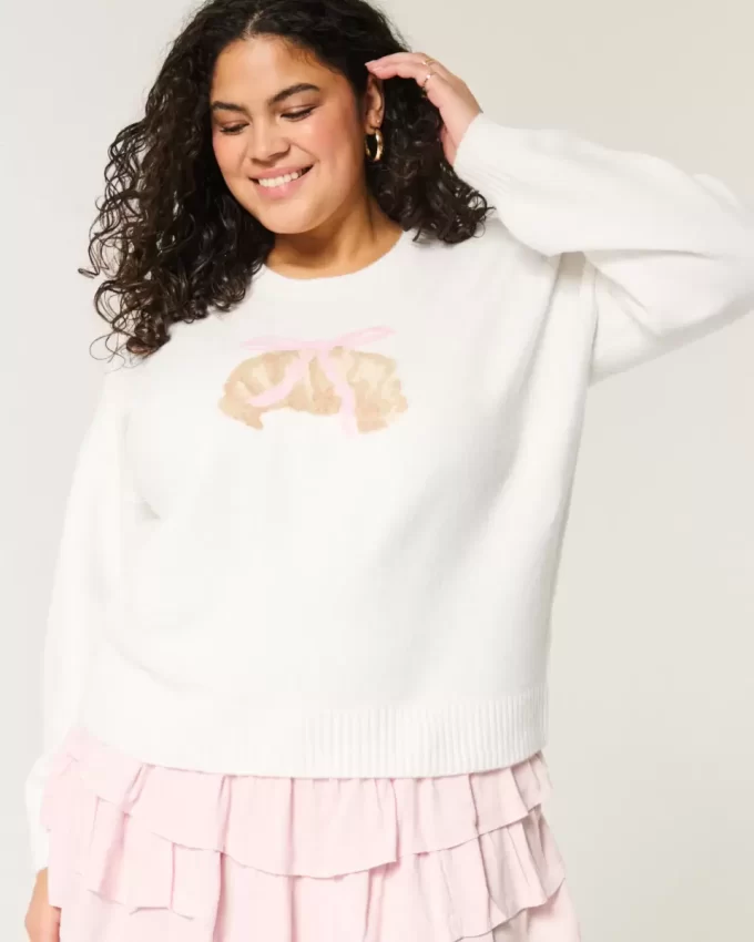 Hollister Comfy Cloud Croissant Graphic Crew Sweater Hollister Comfy Cloud Croissant Graphic Crew Sweater