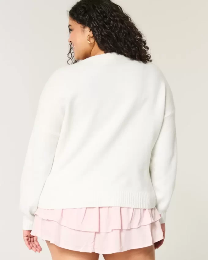 Hollister Comfy Cloud Croissant Graphic Crew Sweater Hollister Comfy Cloud Croissant Graphic Crew Sweater
