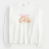 Hollister Comfy Cloud Croissant Graphic Crew Sweater Hollister Comfy Cloud Croissant Graphic Crew Sweater