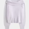 Hollister Comfy Cloud Foldover Off-the-Shoulder Sweater