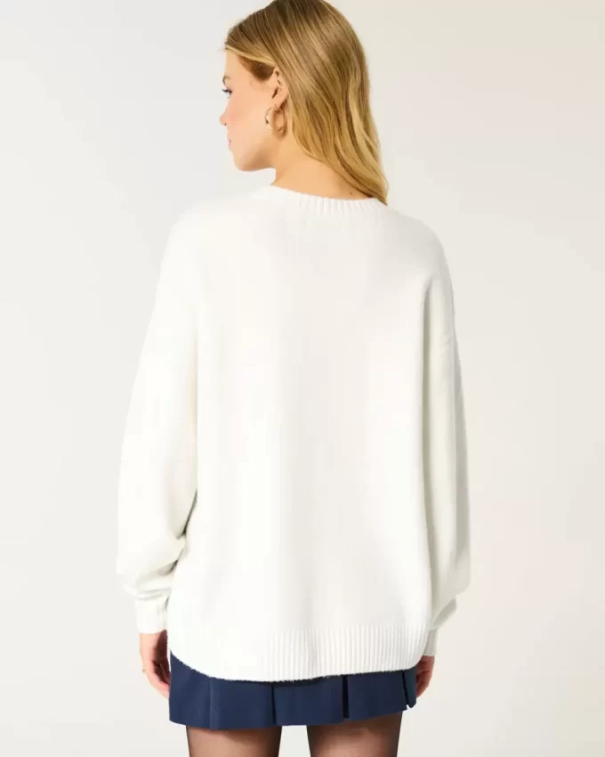Hollister Comfy Cloud Oversized Go Team Graphic Sweater Hollister Comfy Cloud Oversized Go Team Graphic Sweater