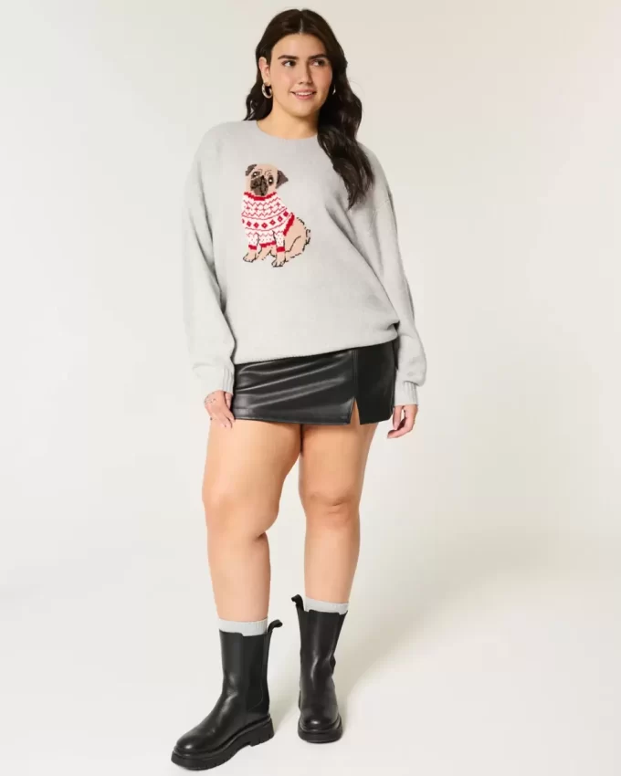 Hollister Comfy Cloud Puppy Graphic Crew Sweater Hollister Comfy Cloud Puppy Graphic Crew Sweater