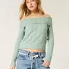Hollister Comfy Cloud Stitchy Off-the-Shoulder Sweater