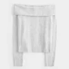 Hollister Comfy Cloud Stitchy Off-the-Shoulder Sweater