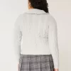 Hollister Comfy Cloud Zip-Up Cable-Knit Sweater Hollister Comfy Cloud Zip-Up Cable-Knit Sweater