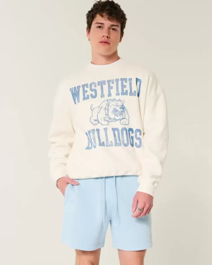 Hollister Feel Good Fleece Mid-Thigh Loose Shorts