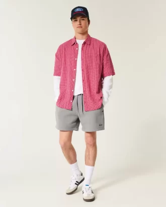 Hollister Feel Good Fleece Mid-Thigh Loose Shorts