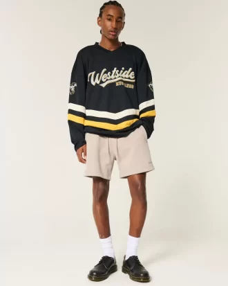 Hollister Feel Good Fleece Mid-Thigh Loose Shorts